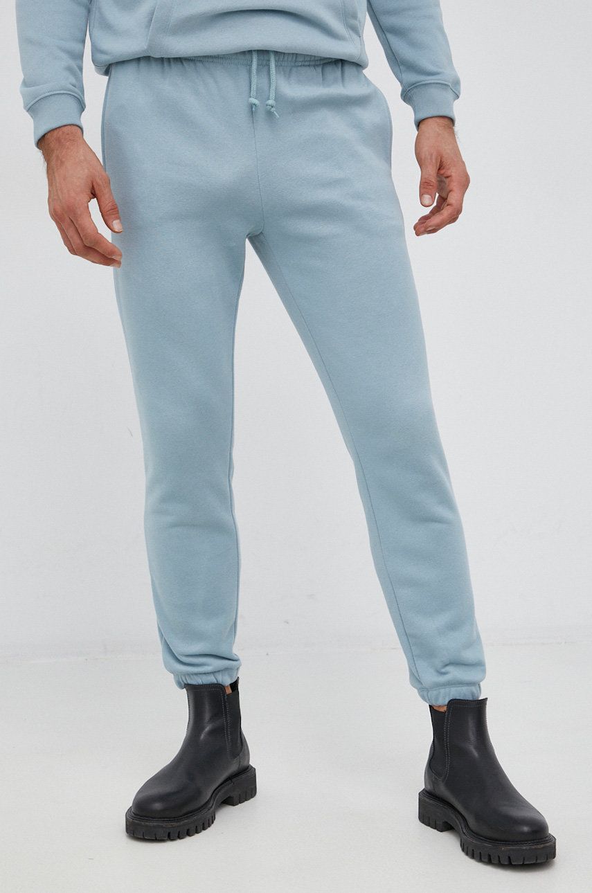 Kalhoty GAP pánské, hladké - modrá -  77% Bavlna