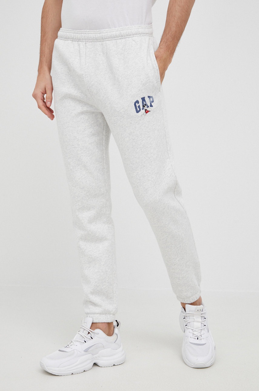 Gap Pantaloni Barbati, Culoarea Gri, Cu Imprimeu