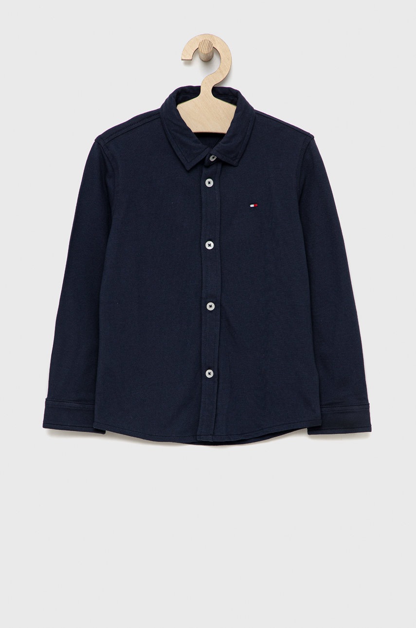 

Детска риза Tommy Hilfiger в тъмносиньо, Тъмносин