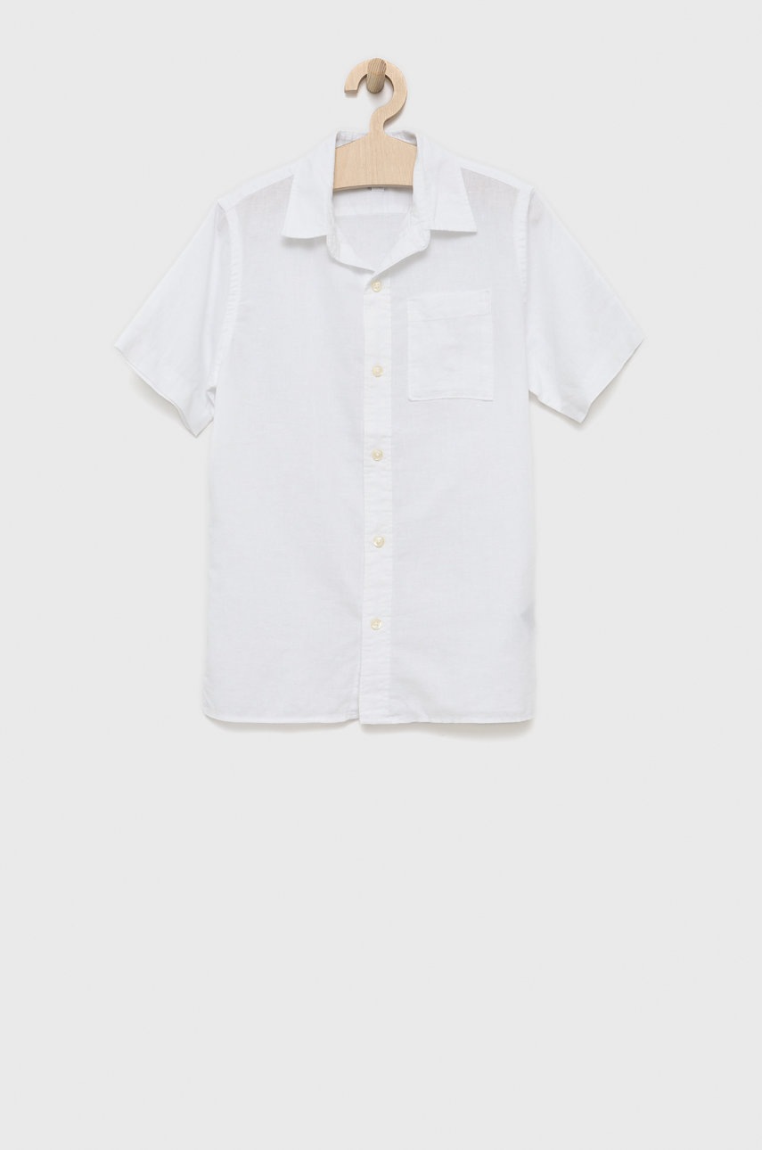 

Детска ленена риза GAP в бяло, Бял
