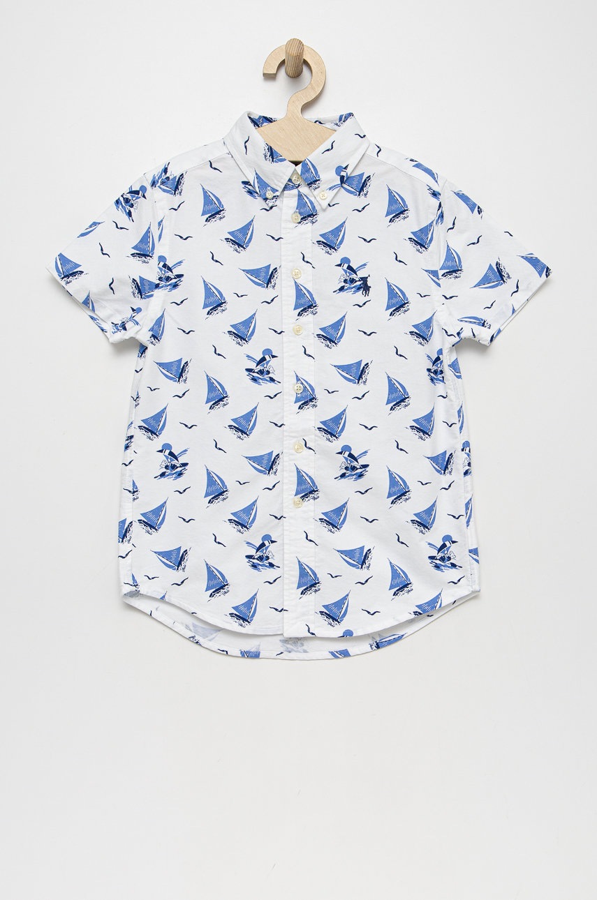 

Детска памучна риза Polo Ralph Lauren в бяло, Бял