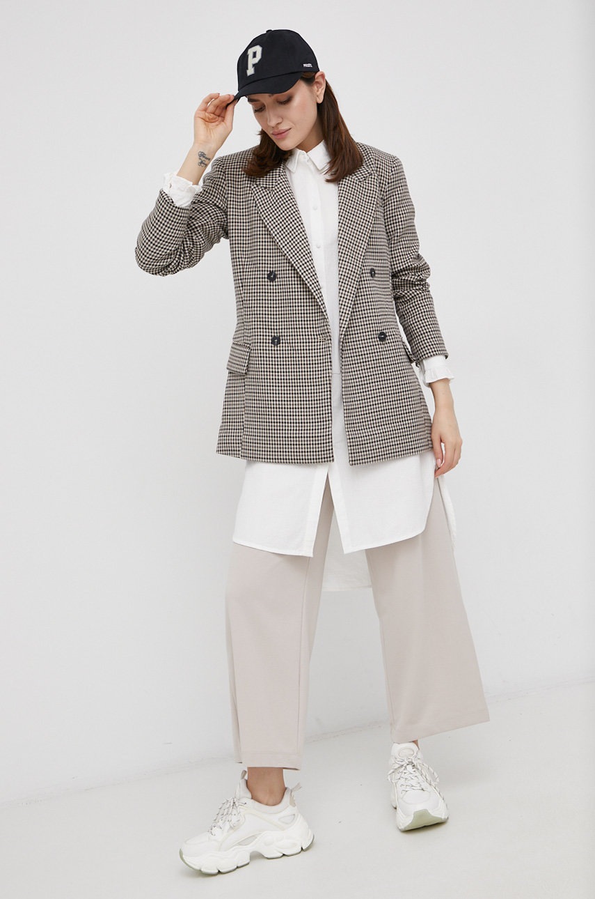 

Бавовняна сукня Vila колір білий mini oversize