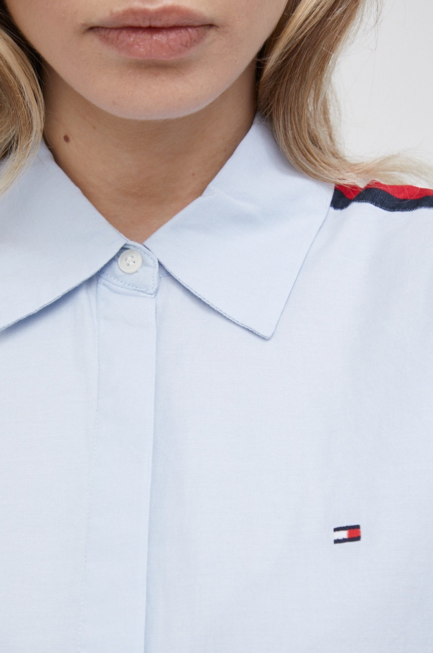 

Хлопковая рубашка Tommy Hilfiger женская regular классический воротник
