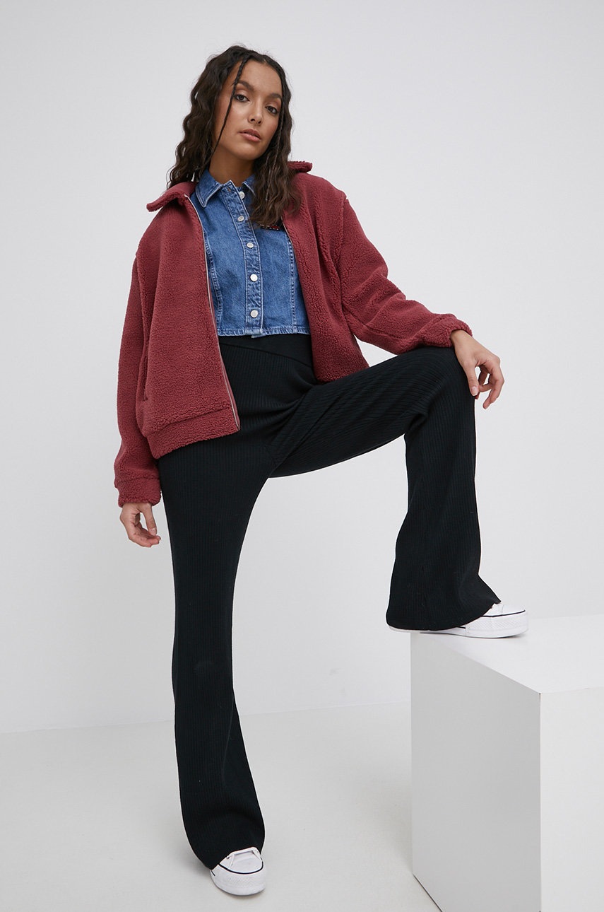 

Хлопковая рубашка Tommy Jeans женская regular классический воротник
