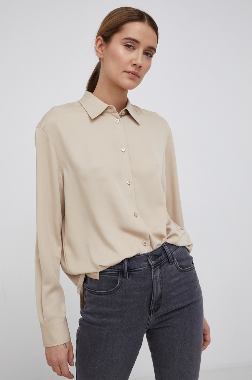 kosile-calvin-klein-damska-bezova-barva-relaxed-s-klasickym-limcem