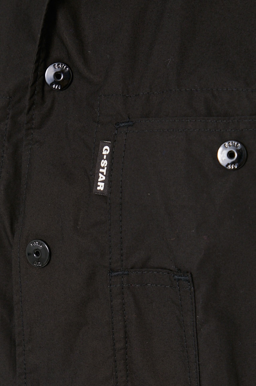 

Хлопковая рубашка G-Star Raw женская цвет чёрный regular классический воротник