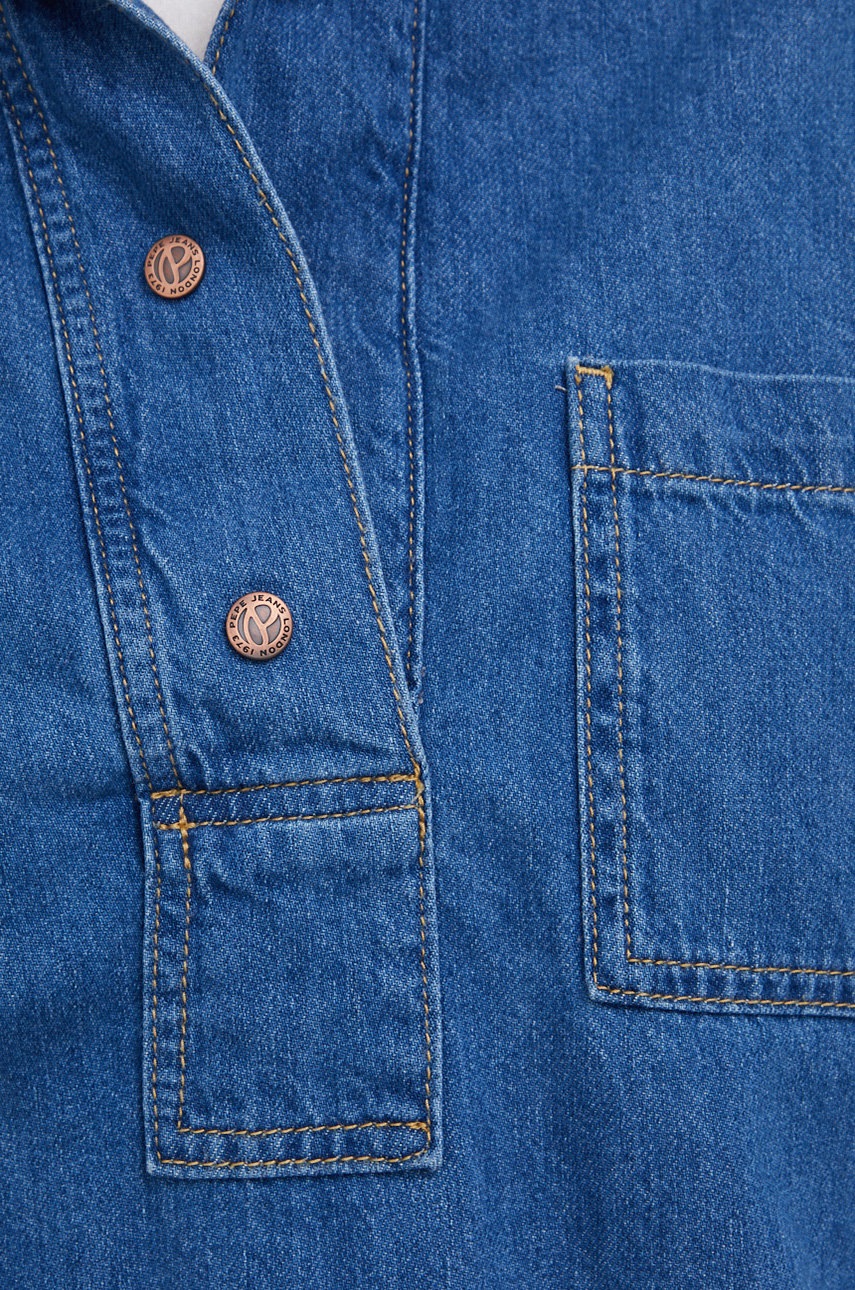 

Джинсова блузка Pepe Jeans Riley жіноча гладка
