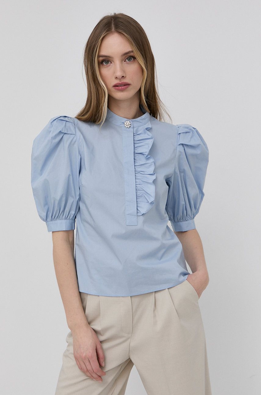 Custommade bluza din bumbac femei, neted answear.ro