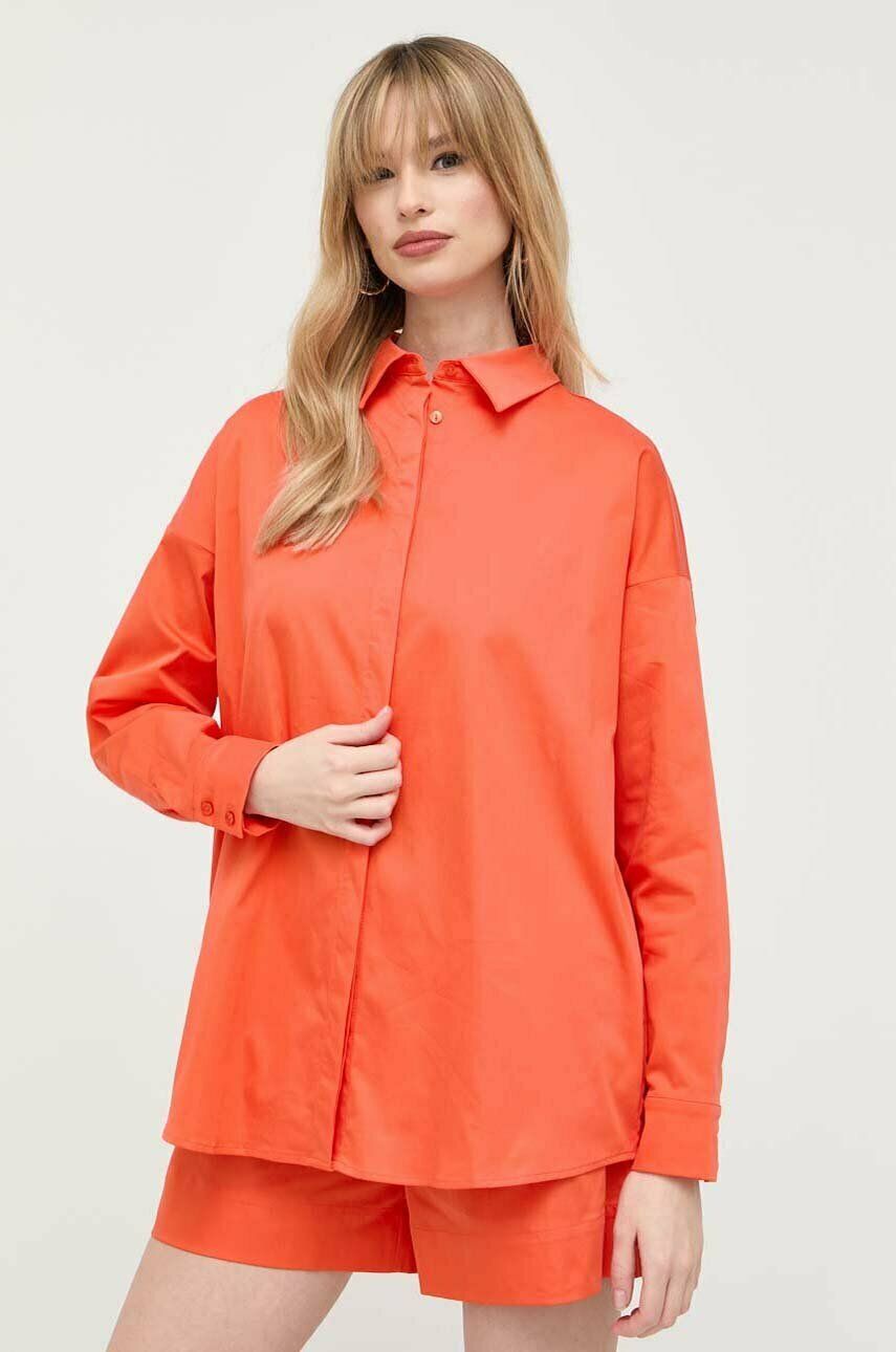 E-shop Košile Notes du Nord Kira dámská, červená barva, relaxed, s klasickým límcem