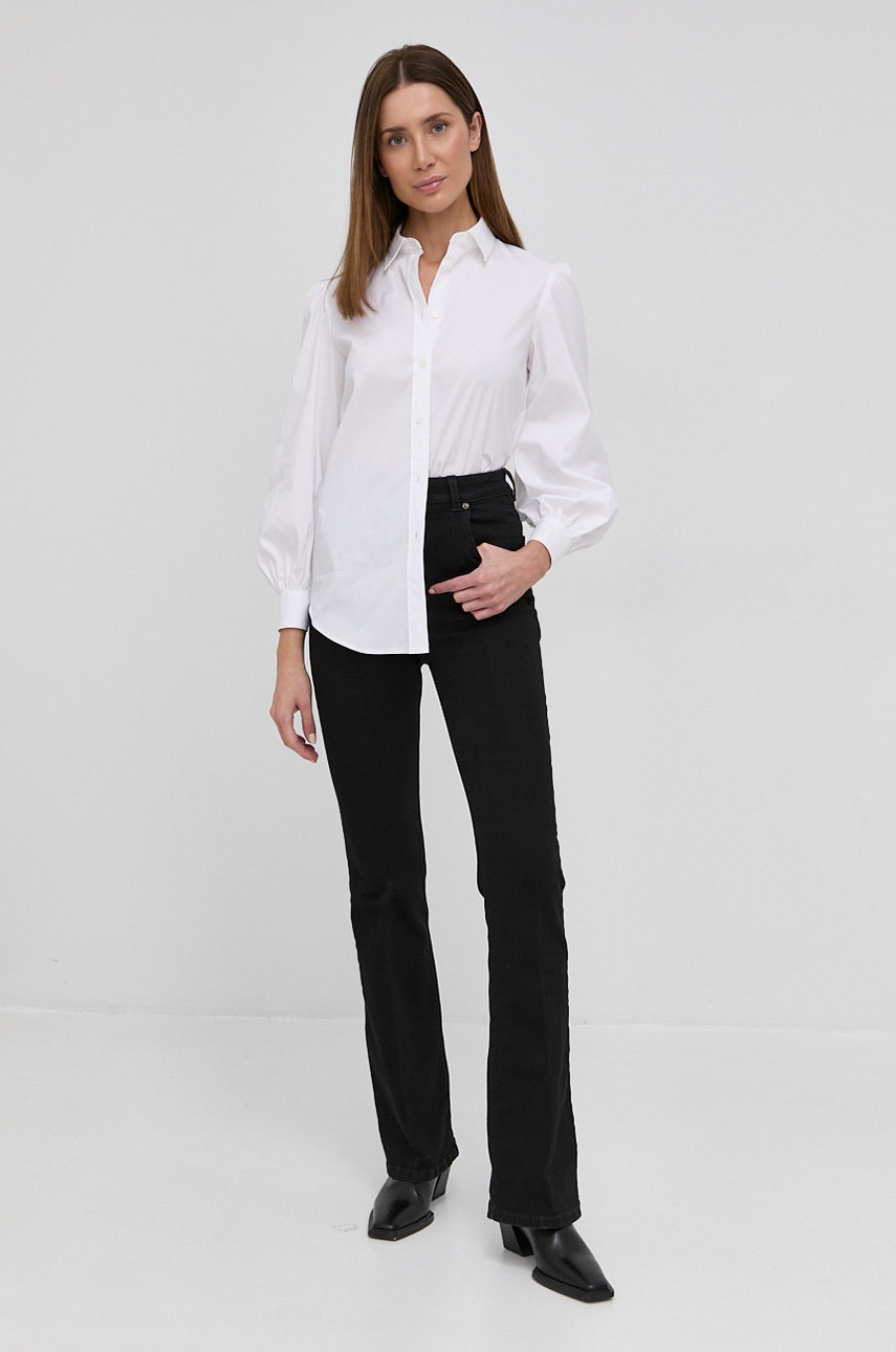 

Рубашка Red Valentino женская цвет белый regular классический воротник