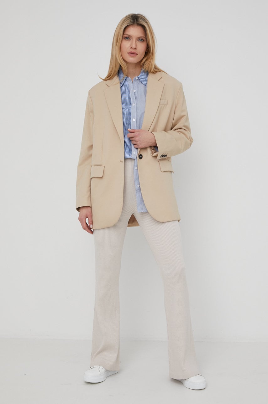

Хлопковая рубашка Pepe Jeans Harper женская regular классический воротник