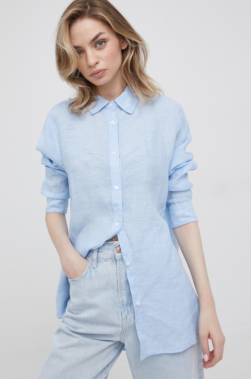 

Сорочка з льону Pepe Jeans Ingrid жіноча regular класичний комір