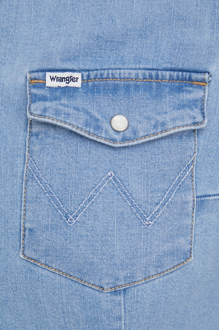 

Джинсовая рубашка Wrangler женская slim классический воротник