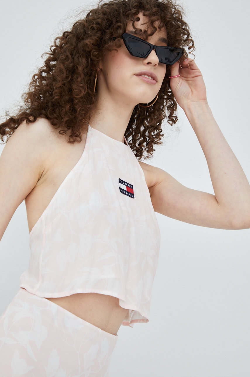 Tommy Jeans top femei, culoarea roz - 0 | YEO