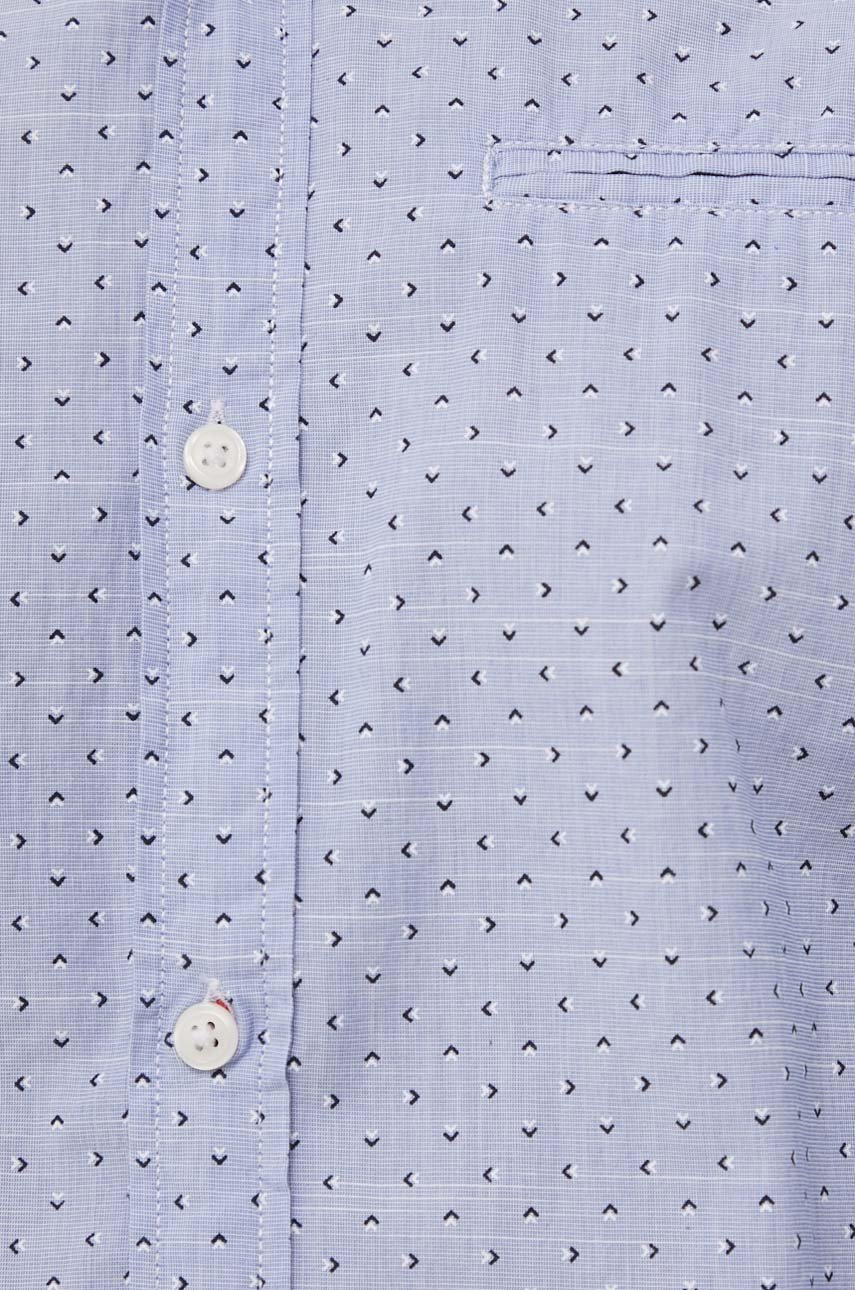 

Хлопковая рубашка Jack & Jones мужская цвет фиолетовый slim воротник button-down