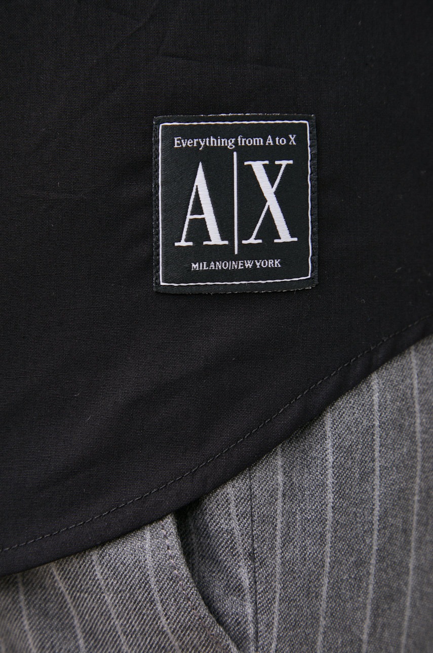 

Бавовняна сорочка Armani Exchange чоловіча колір чорний regular класичний комір