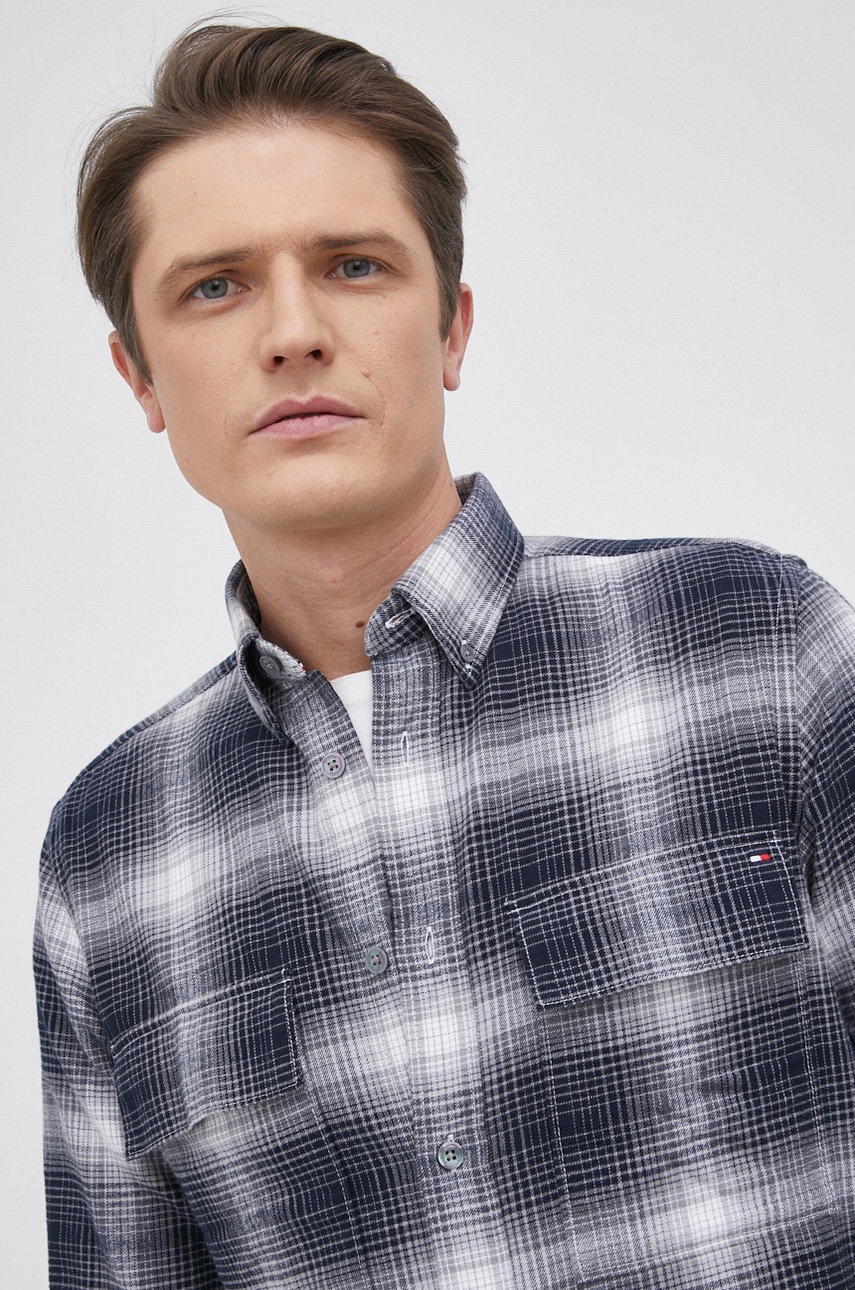 

Хлопковая рубашка Tommy Hilfiger мужская regular воротник button-down