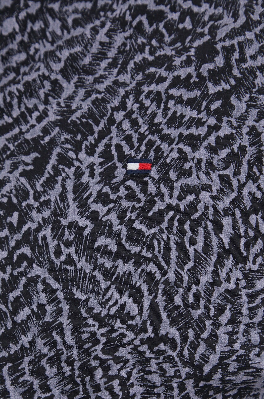 

Рубашка Tommy Hilfiger мужская цвет чёрный slim классический воротник