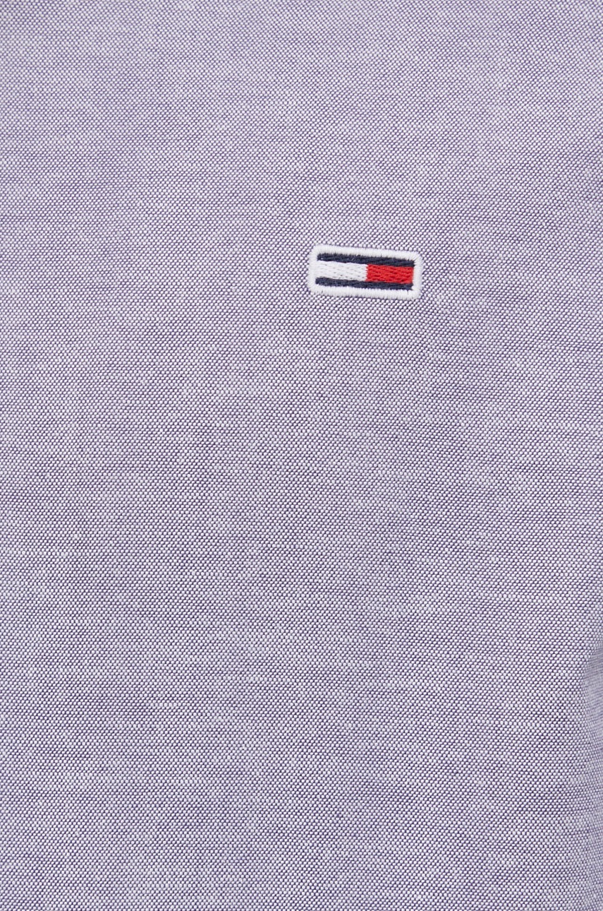 

Рубашка Tommy Jeans мужская цвет синий slim воротник button-down