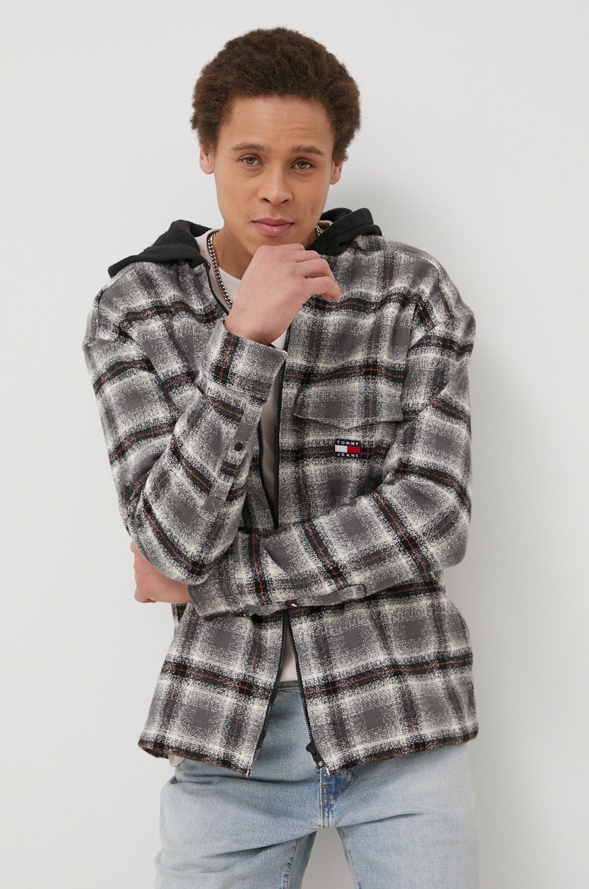 

Яке Tommy Jeans мъжко в сиво, Сив