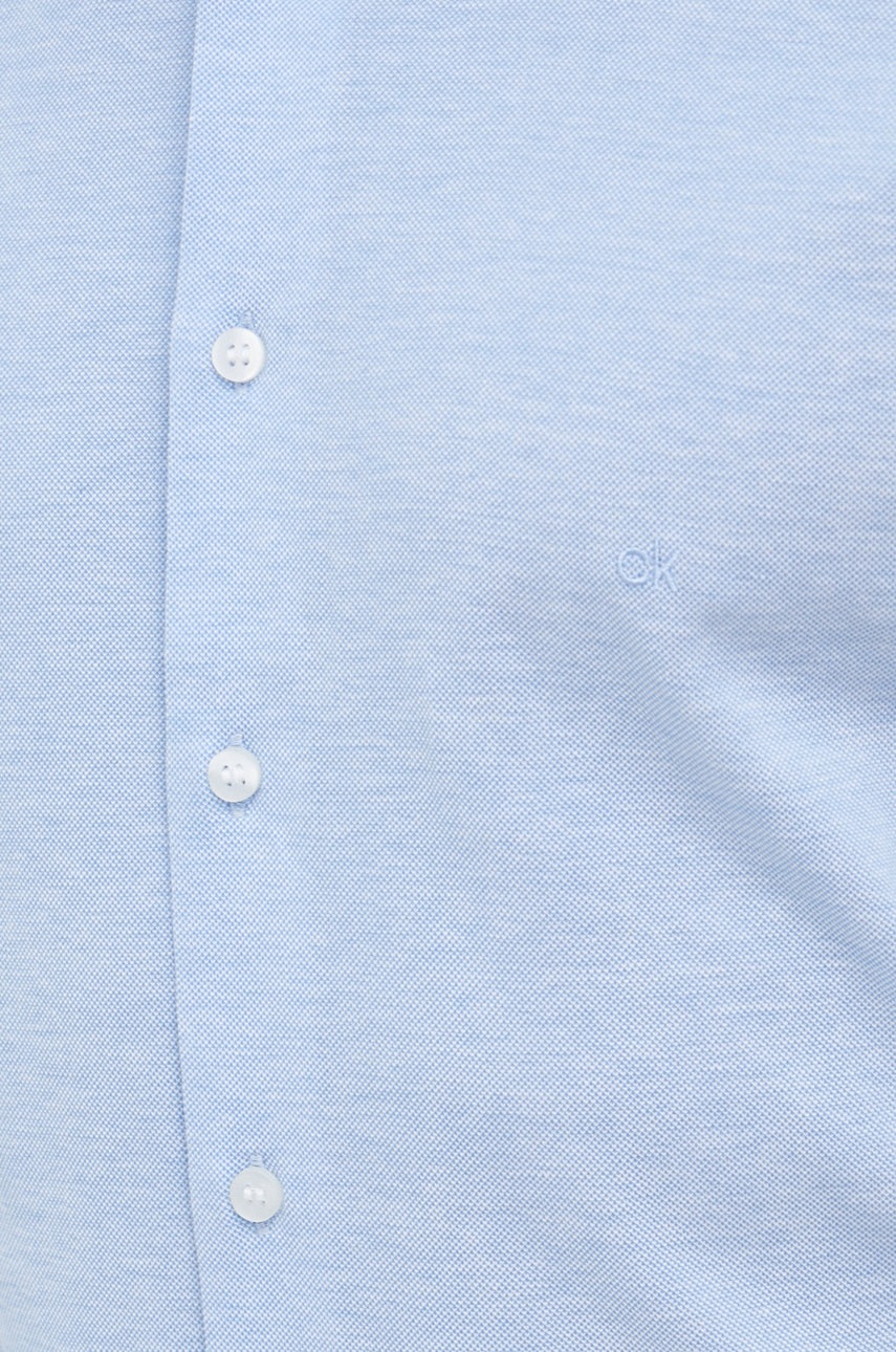 

Хлопковая рубашка Calvin Klein мужская slim воротник button-down