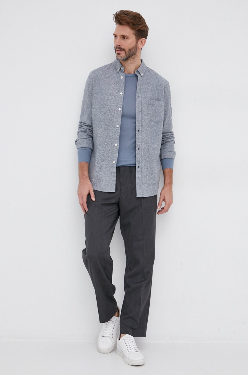 

Хлопковая рубашка Samsoe Samsoe мужская regular воротник button-down