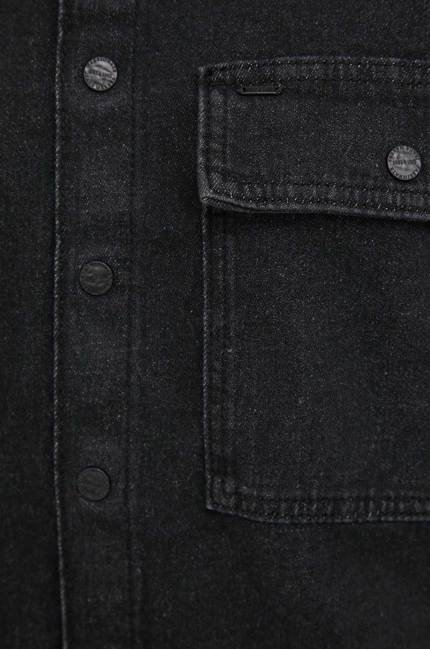 

Джинсовая куртка Only & Sons мужская цвет чёрный oversize