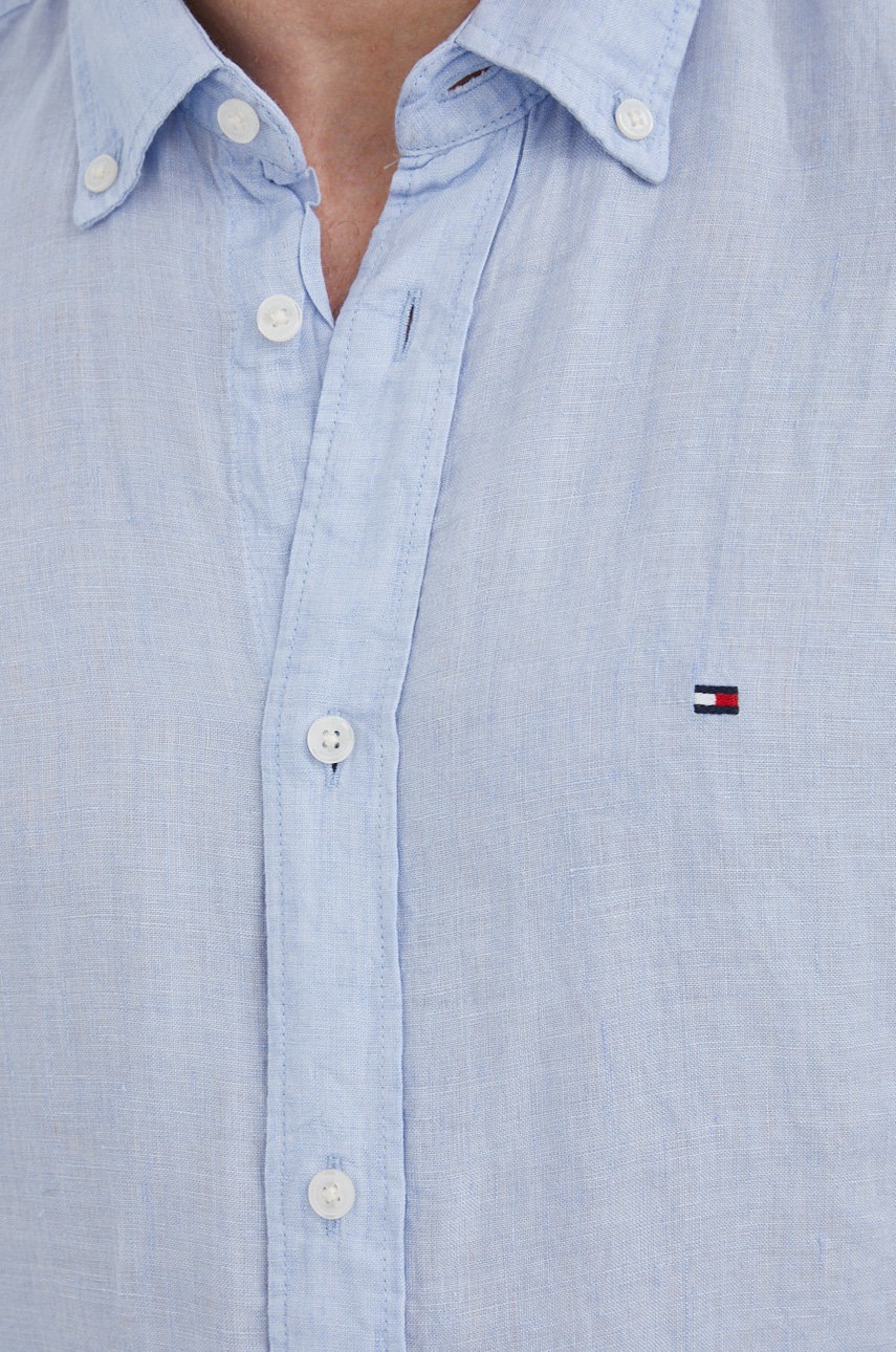 

Сорочка з льону Tommy Hilfiger чоловіча regular комір button-down