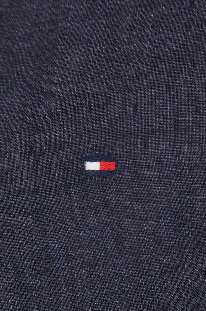 

Сорочка з льону Tommy Hilfiger чоловіча колір синій regular комір button-down