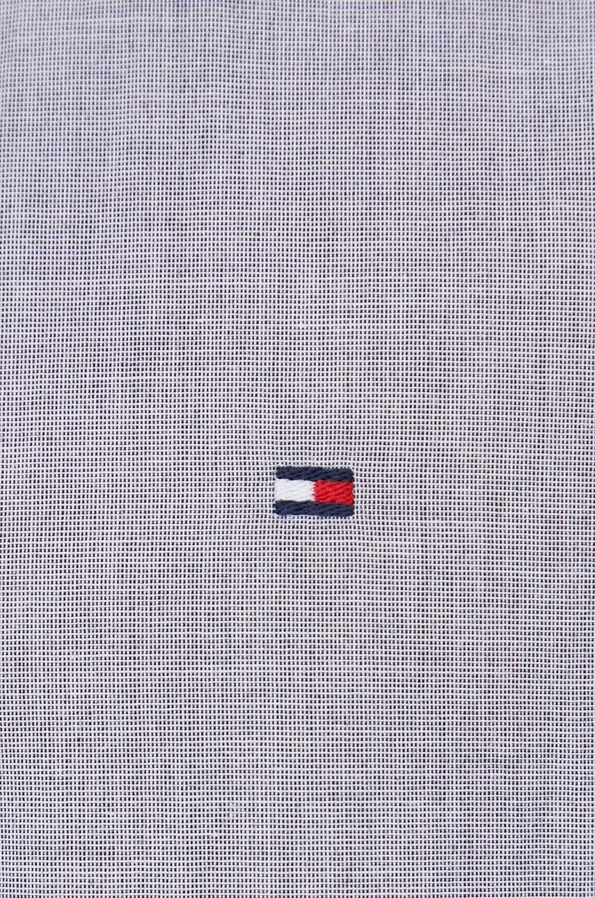 

Хлопковая рубашка Tommy Hilfiger мужская цвет серый regular воротник button-down