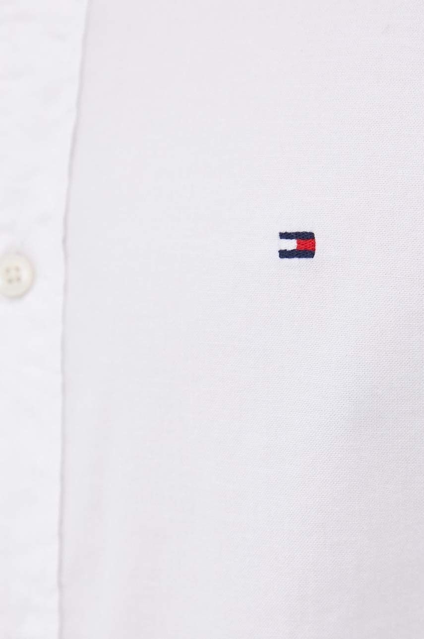 

Рубашка Tommy Hilfiger 1985 мужская цвет белый slim воротник button-down