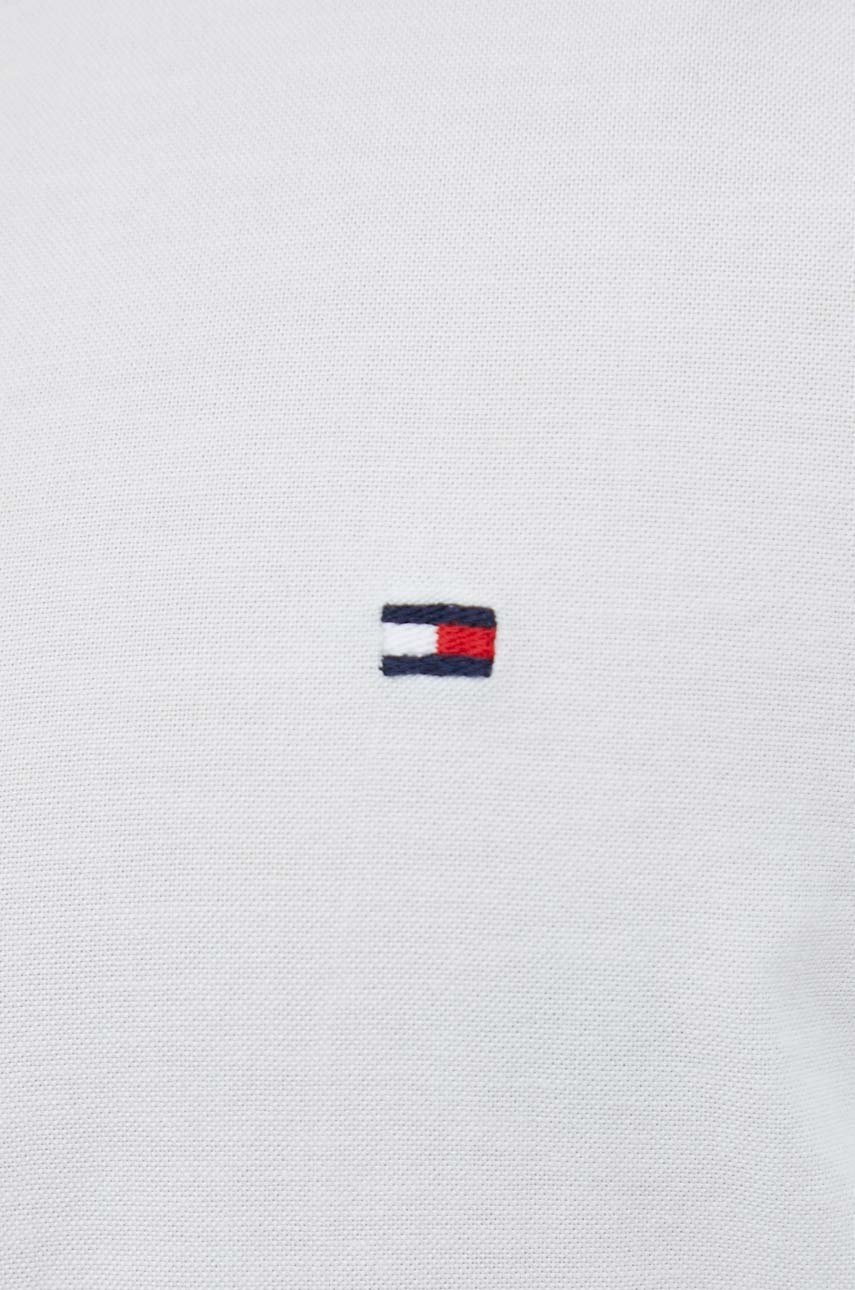 

Рубашка Tommy Hilfiger 1985 мужская цвет зелёный slim воротник button-down