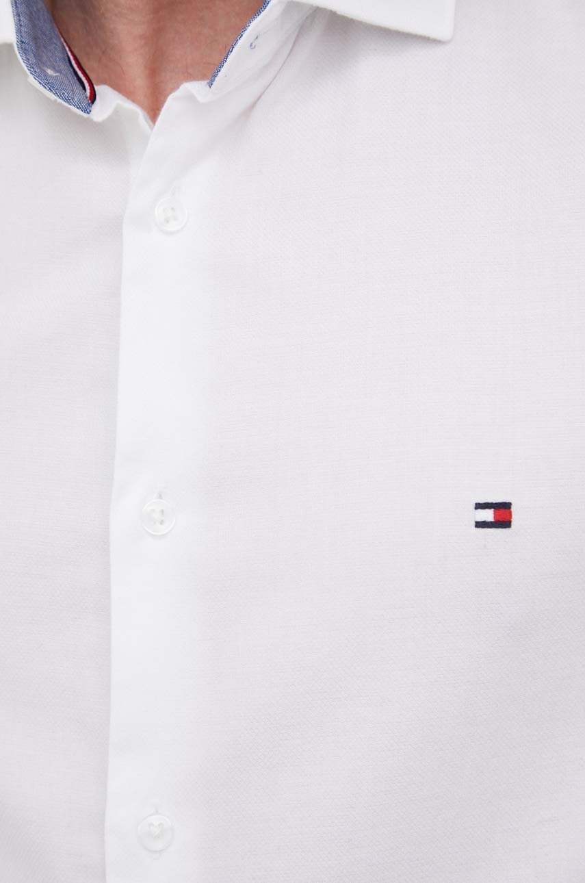 

Сорочка Tommy Hilfiger чоловіча колір білий slim класичний комір