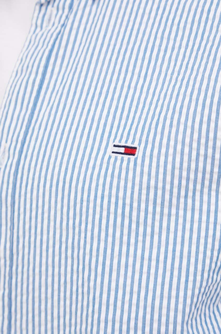 

Хлопковая рубашка Tommy Jeans мужская regular воротник button-down