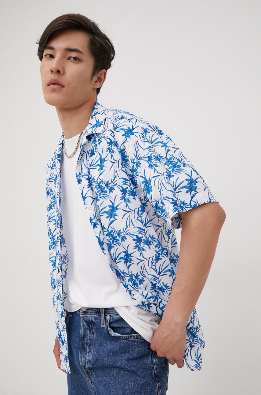 Produkt by jack & jones camasa din bumbac barbati, culoarea violet, regular