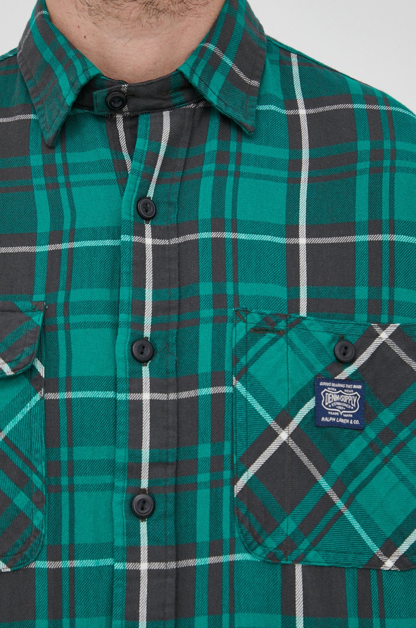 

Хлопковая рубашка Polo Ralph Lauren мужская regular классический воротник