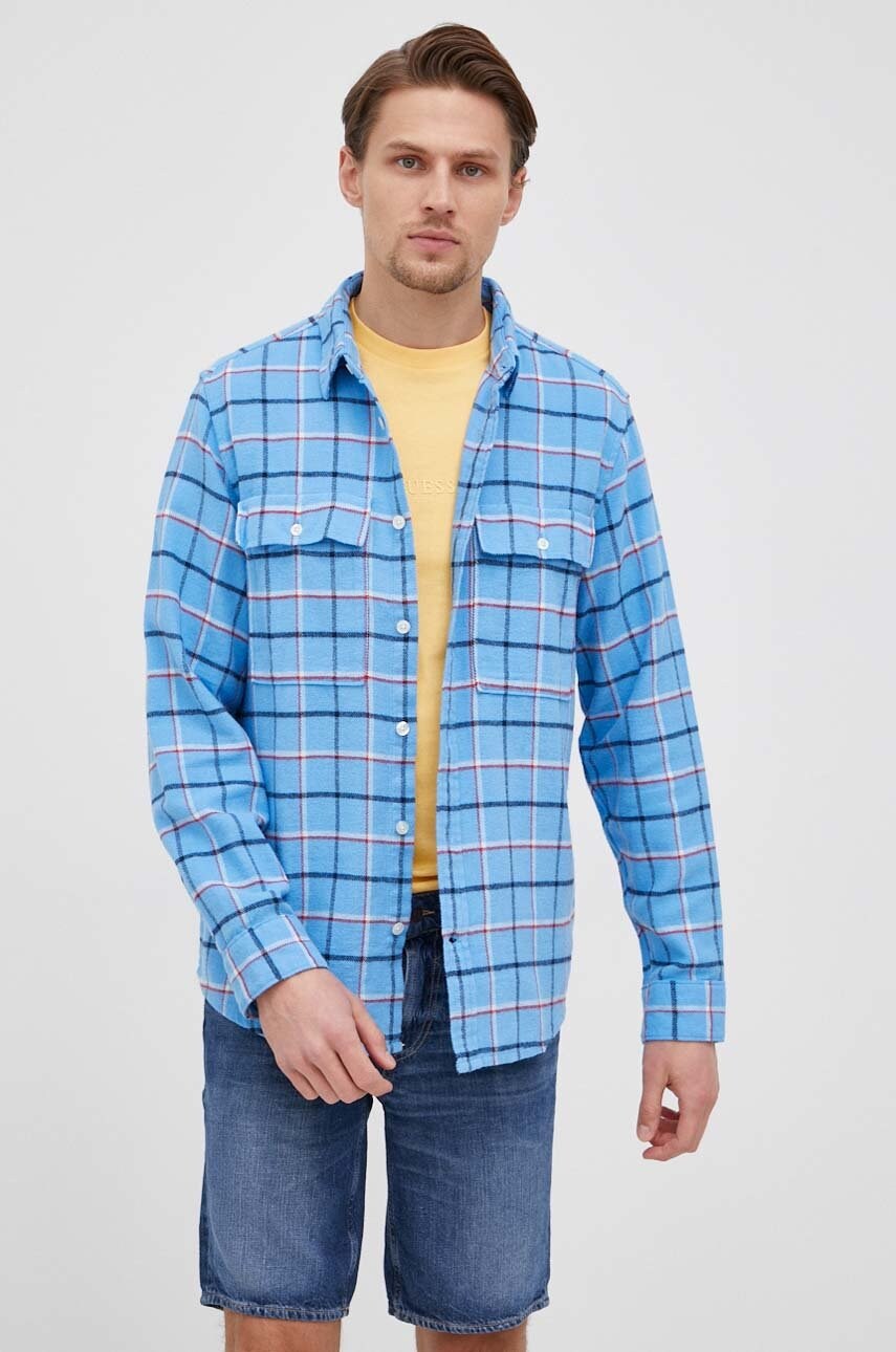 Gap camasa din bumbac barbati, cu guler clasic, regular