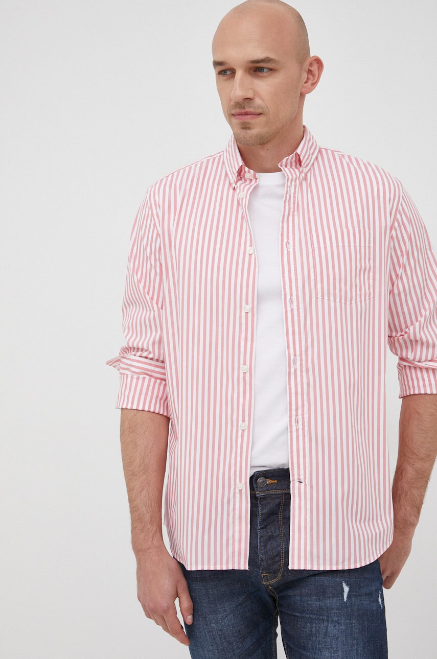 Gap camasa barbati, culoarea rosu, cu guler button-down, regular