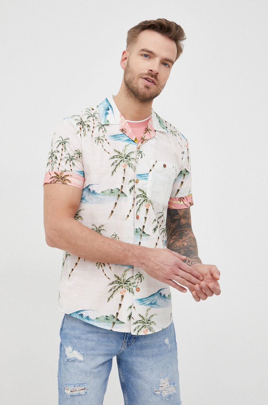

Памучна риза Scotch & Soda мъжка със стандартна кройка, Многоцветен
