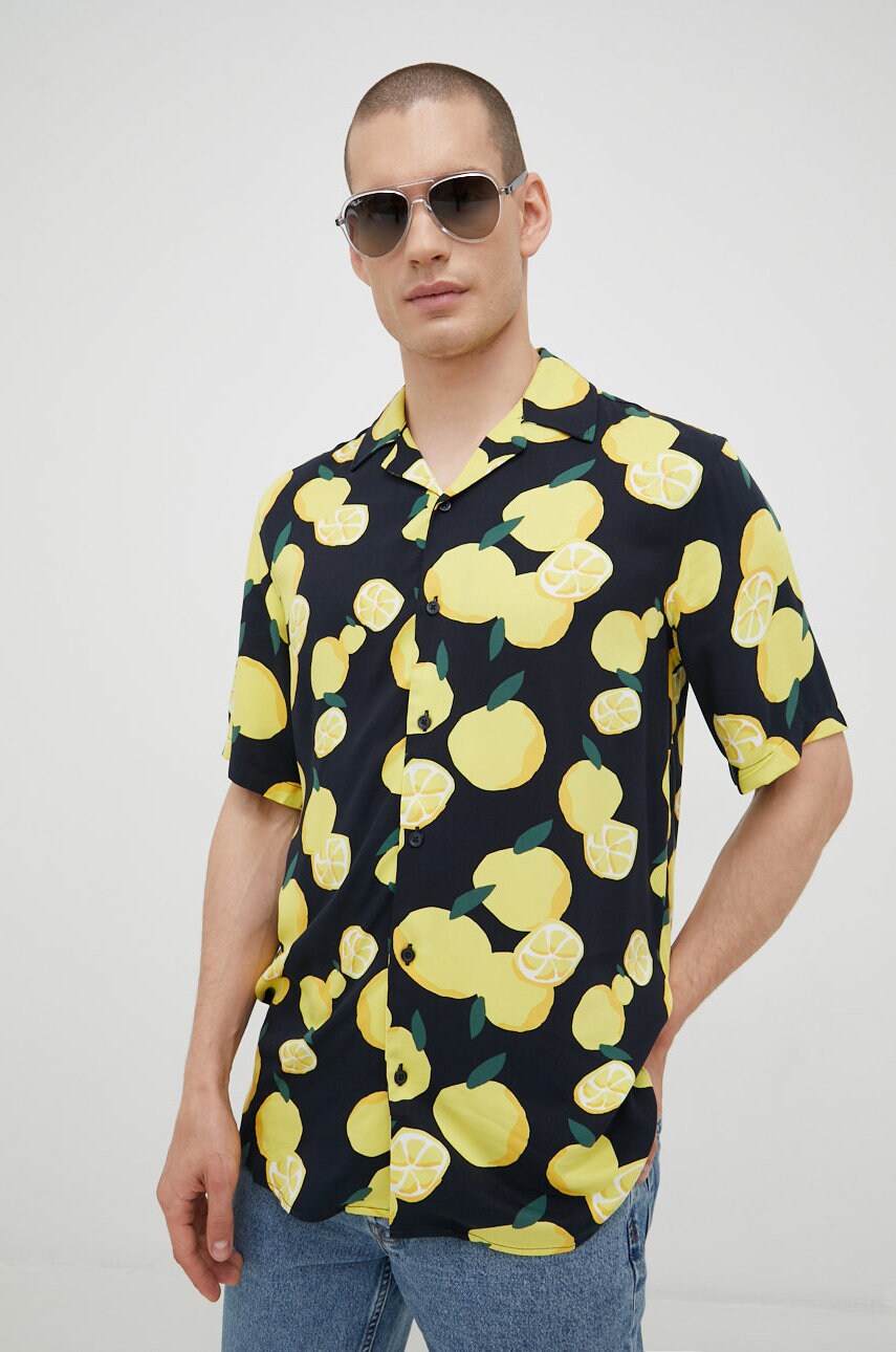 

Риза Only & Sons мъжка в тъмносиньо със стандартна кройка, Тъмносин