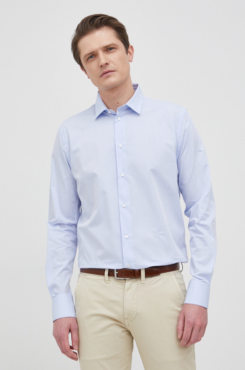 

Хлопковая рубашка Trussardi мужская regular итальянский воротник