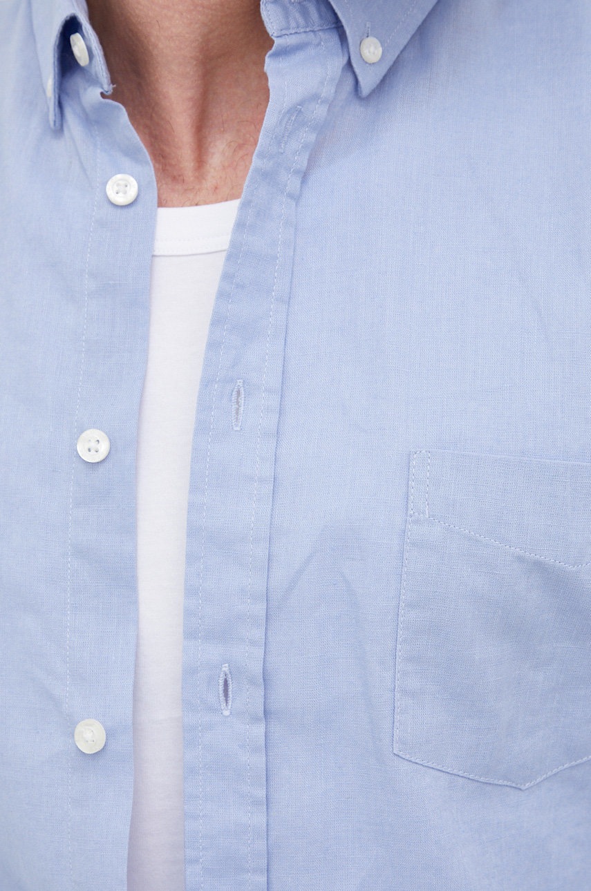 

Льняная рубашка Samsoe Samsoe мужская regular воротник button-down