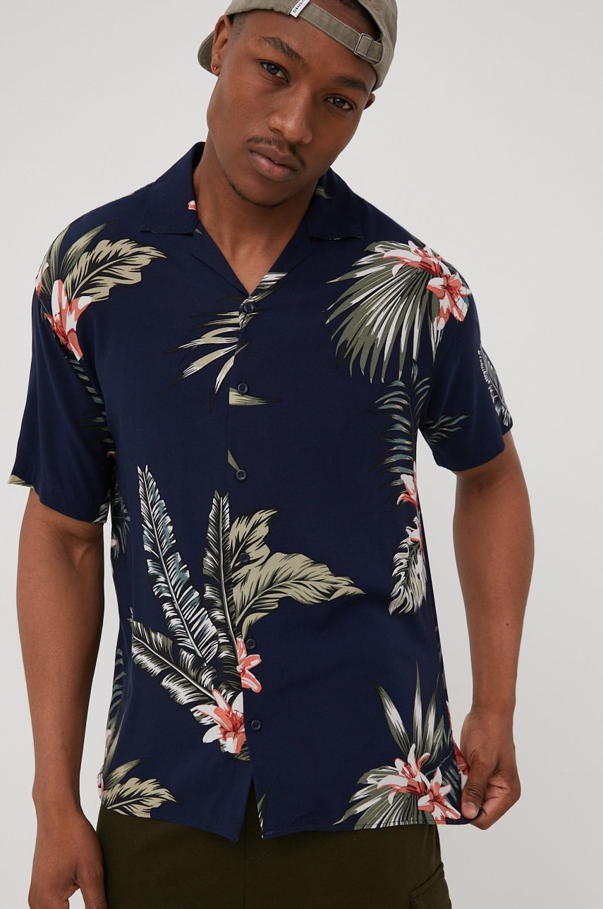 

Риза Premium by Jack&Jones мъжка в тъмносиньо със свободна кройка, Тъмносин