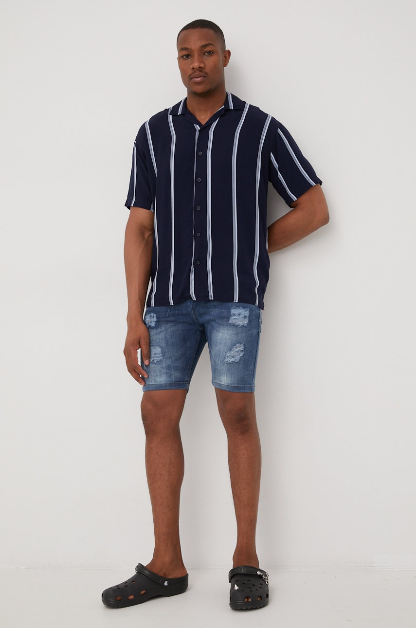 

Сорочка Premium by Jack&Jones чоловіча колір синій relaxed