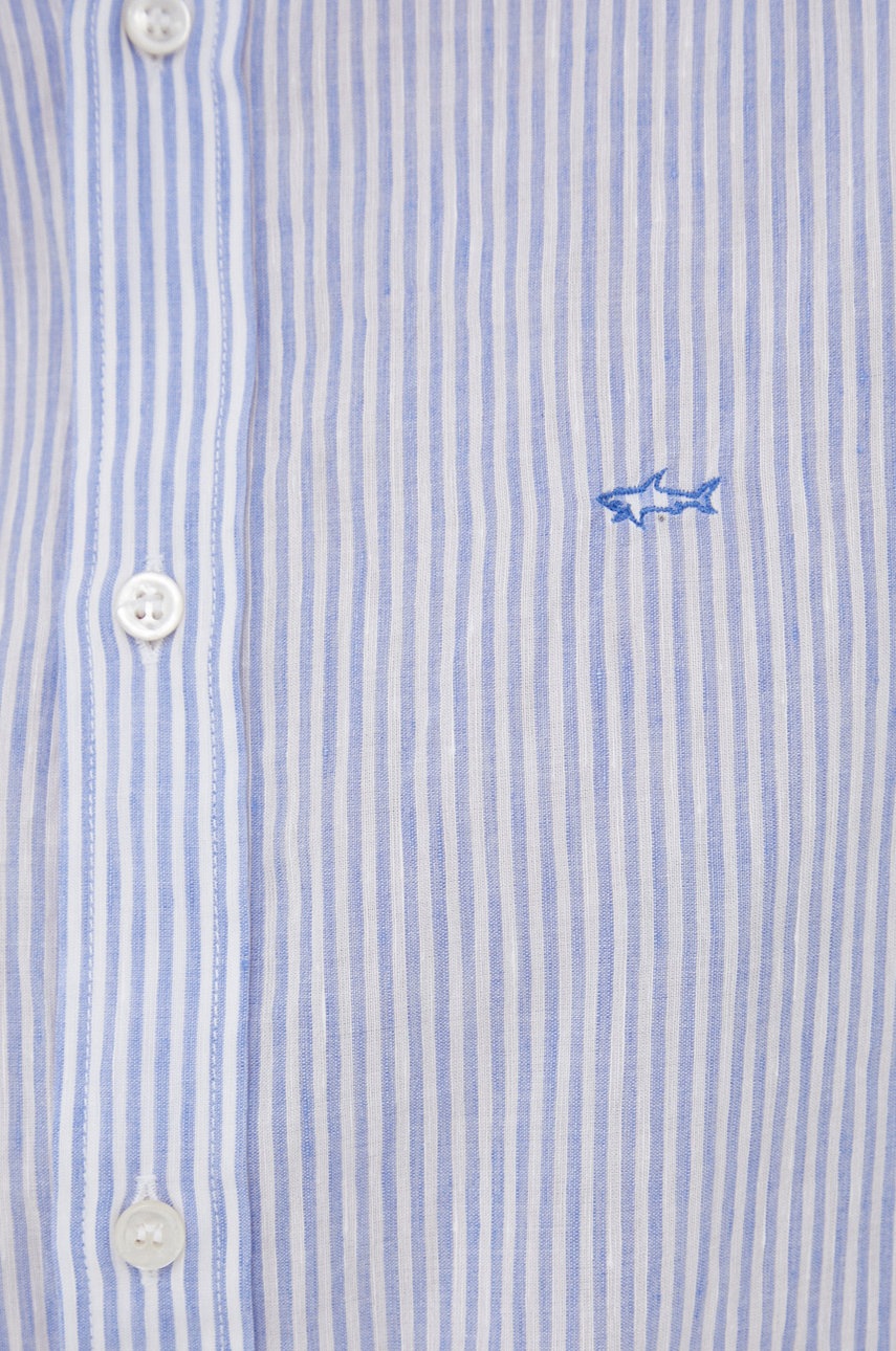 

Сорочка з льону Paul&Shark чоловіча regular комір button-down