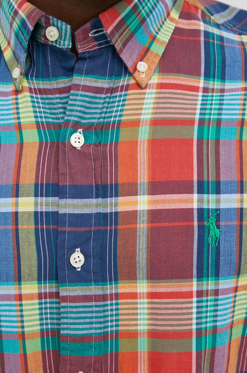

Бавовняна сорочка Polo Ralph Lauren чоловіча slim комір button-down