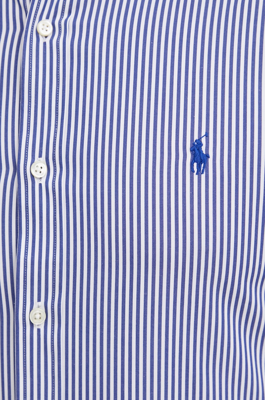 

Сорочка Polo Ralph Lauren чоловіча колір синій slim комір button-down