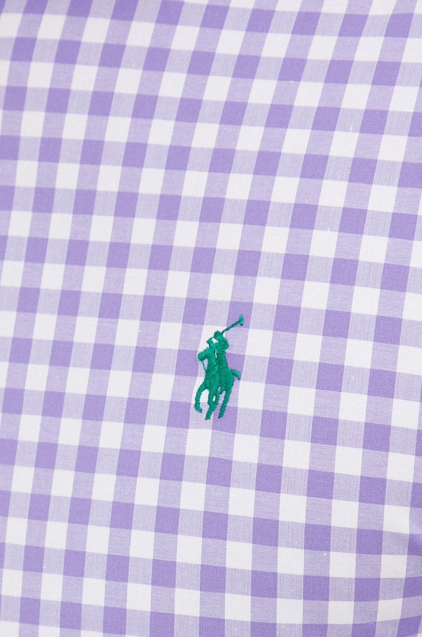 

Сорочка Polo Ralph Lauren чоловіча колір фіолетовий slim комір button-down
