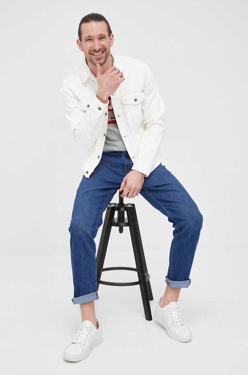 

Дънково яке Pepe Jeans Pinner мъжко в бежово, Бежов