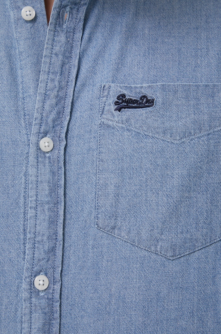 

Джинсова сорочка Superdry чоловіча regular комір button-down
